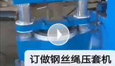 辰力集團專業(yè)定制鋼絲繩壓套機，可壓制5-65MM的鋼絲繩